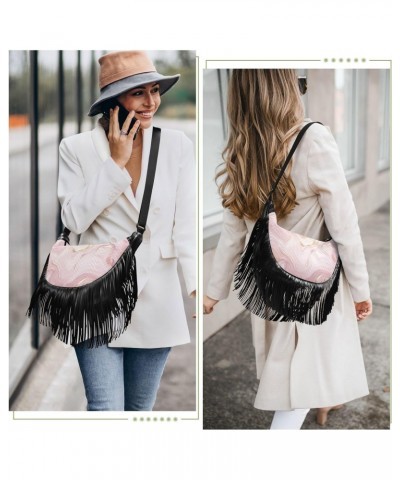 Pink Marble Crossbody Bags for Women, Crossbody Purse Shoulder Purse and Handbags with Adjustable Strap22 $14.03 Crossbody Bags