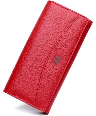 durable Wallet Organized and Easy to Access 100% Genuine Leather Purse Large Capacity Fashion New Female Red Long Clutch Phon...