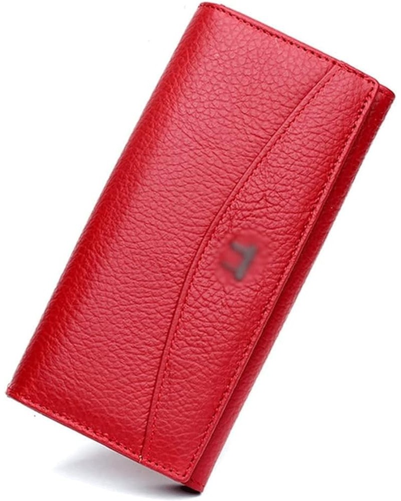 durable Wallet Organized and Easy to Access 100% Genuine Leather Purse Large Capacity Fashion New Female Red Long Clutch Phon...