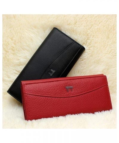 durable Wallet Organized and Easy to Access 100% Genuine Leather Purse Large Capacity Fashion New Female Red Long Clutch Phon...