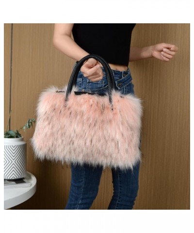 Large Tote Bag for Women Soft Winter Fluffy Fuzzy, Plush Underarm Bag Ladies Fluffy Shoulder Bag, Furry Purses and Handbags W...