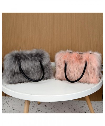 Large Tote Bag for Women Soft Winter Fluffy Fuzzy, Plush Underarm Bag Ladies Fluffy Shoulder Bag, Furry Purses and Handbags W...