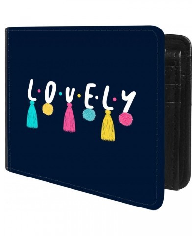 Unique Desige Pattern - Text Lovely, Slim Front Pocket Wallet Billfold RFID Blocking $9.38 Wallets