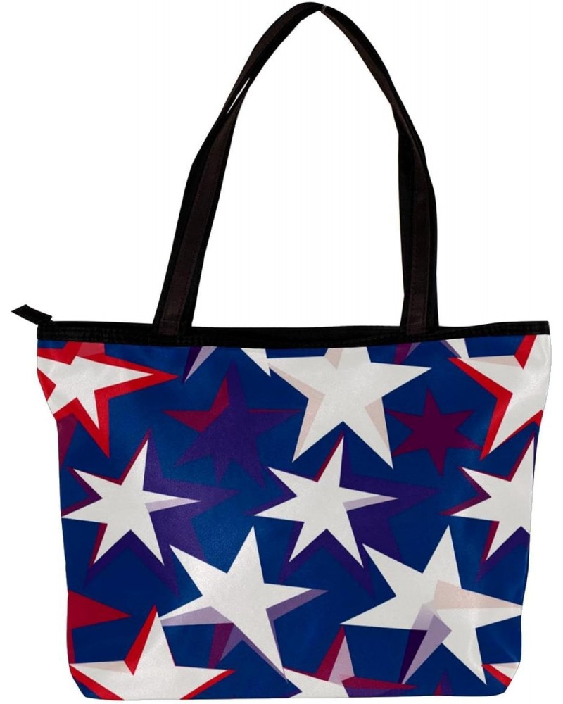 The Tote Bag For Women,Purses For Women,Handbags For Women,Blue Background Stars Pattern Handbags $14.42 Totes