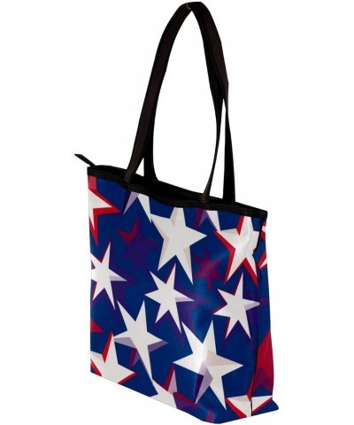 The Tote Bag For Women,Purses For Women,Handbags For Women,Blue Background Stars Pattern Handbags $14.42 Totes