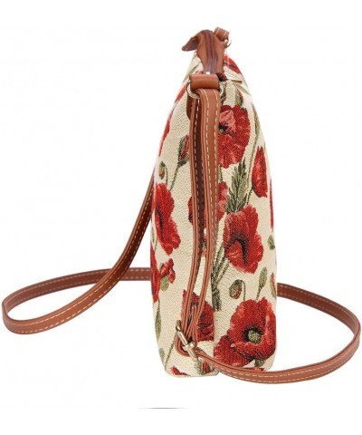 Tapestry Cross-body Satchel Bag/Lightweight Purse Poppy $21.59 Satchels