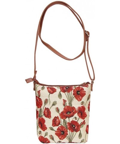 Tapestry Cross-body Satchel Bag/Lightweight Purse Poppy $21.59 Satchels