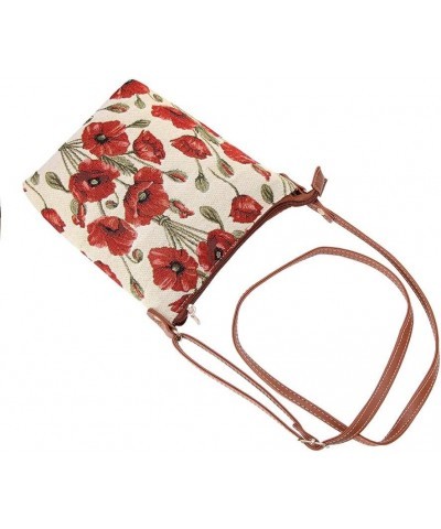 Tapestry Cross-body Satchel Bag/Lightweight Purse Poppy $21.59 Satchels