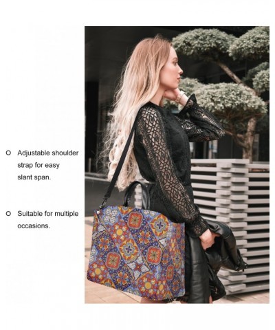 Mandala Mexican Italian Large Tote Bag for Women Travel Should Bag Big Oversized Totes Waterproof Crossbody Tote Bag with Adj...