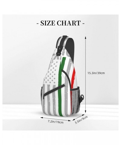 Sling Backpack Mexico Usa Flag Travel Hiking Daypack Crossbody Shoulder Bag $14.27 Backpacks