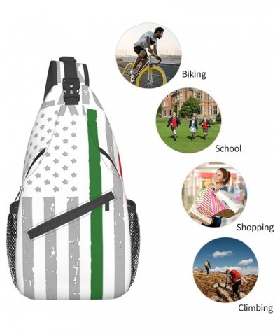 Sling Backpack Mexico Usa Flag Travel Hiking Daypack Crossbody Shoulder Bag $14.27 Backpacks