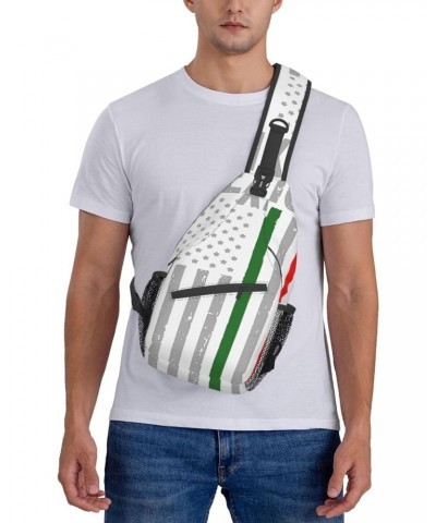 Sling Backpack Mexico Usa Flag Travel Hiking Daypack Crossbody Shoulder Bag $14.27 Backpacks