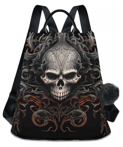 Art Skull Fire Women Backpack, Fashion Anti Theft Casual Daypack Shoulder Bag Purse for Travel Work 15 inches $23.77 Backpacks