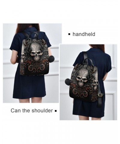 Art Skull Fire Women Backpack, Fashion Anti Theft Casual Daypack Shoulder Bag Purse for Travel Work 15 inches $23.77 Backpacks