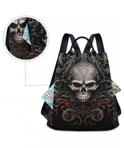 Art Skull Fire Women Backpack, Fashion Anti Theft Casual Daypack Shoulder Bag Purse for Travel Work 15 inches $23.77 Backpacks