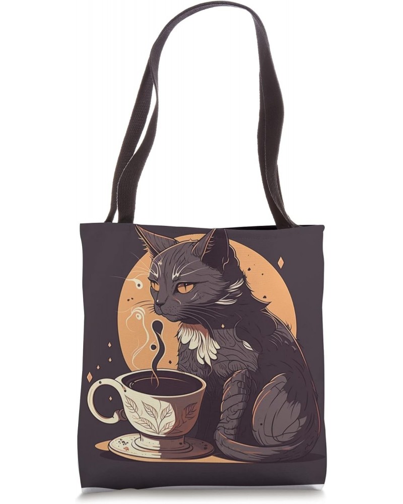 Funny Cat mother coffee lover Design Kitten Humor Cat Lover Tote Bag $10.14 Totes