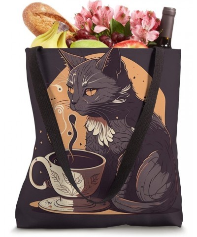 Funny Cat mother coffee lover Design Kitten Humor Cat Lover Tote Bag $10.14 Totes