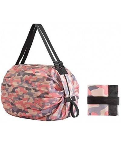 FOLDABLE SHOPPING BAG | ZIPPER TOTE BAG | LARGE CAPACITY DURABLE | PACKABLE TOTE BAG Pink $10.79 Totes