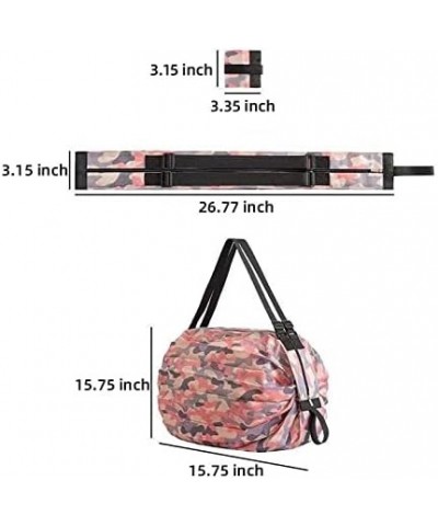 FOLDABLE SHOPPING BAG | ZIPPER TOTE BAG | LARGE CAPACITY DURABLE | PACKABLE TOTE BAG Pink $10.79 Totes