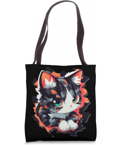 Camo Uwu Cat Cuteness: Cute Adorable Unique Graphic Tote Bag $12.47 Totes