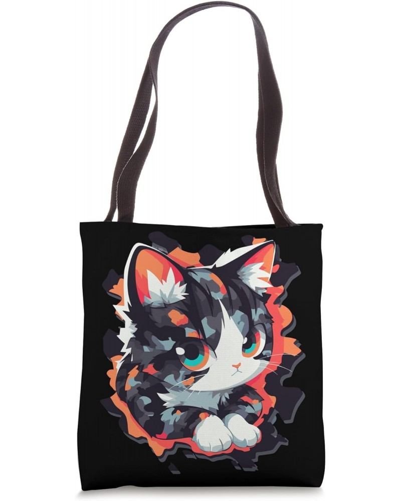 Camo Uwu Cat Cuteness: Cute Adorable Unique Graphic Tote Bag $12.47 Totes