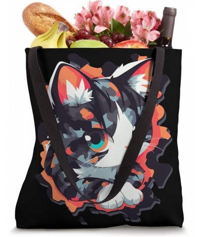 Camo Uwu Cat Cuteness: Cute Adorable Unique Graphic Tote Bag $12.47 Totes