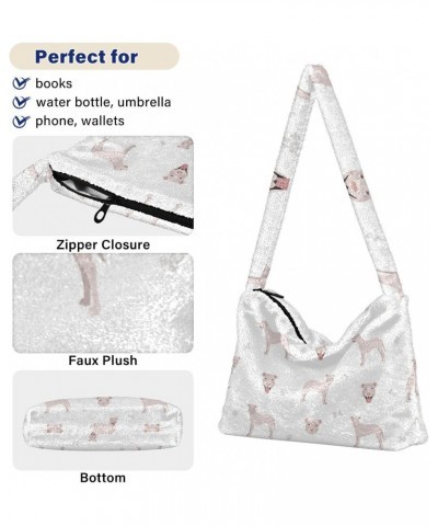 Women Boho Handbag Pit Bull Dog Cute Underarm Bag Tote Bag Shoulder Bag Crossbody Bag Fluffy Cell Phone Purse Patriot Lady Tr...