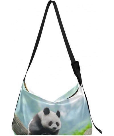 Naughty Panda Funny Hobo Crossbody Bags for Women Leather Large Shoulder Bag Cross Body Natural Animal Trendy Womens Tote Bag...