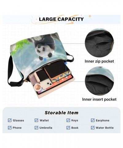 Naughty Panda Funny Hobo Crossbody Bags for Women Leather Large Shoulder Bag Cross Body Natural Animal Trendy Womens Tote Bag...