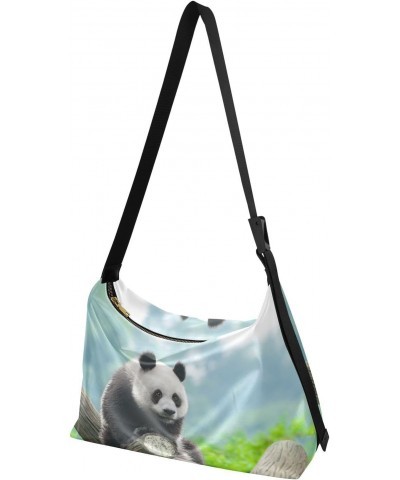 Naughty Panda Funny Hobo Crossbody Bags for Women Leather Large Shoulder Bag Cross Body Natural Animal Trendy Womens Tote Bag...