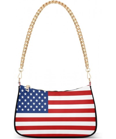 Shoulder Bags for Women American US Flag Independence Day Patriotic Hobo Tote Handbag Small Clutch Purse with Zipper Closure ...