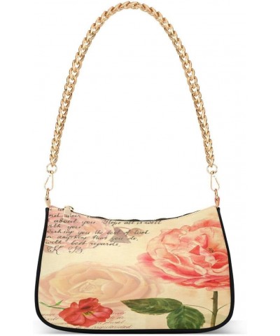 Retro Butterfly Roses Women's Handbags Tote Crossbody Bag Purse Ladies Shoulder Bag Hobo Handbag $12.30 Totes