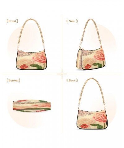 Retro Butterfly Roses Women's Handbags Tote Crossbody Bag Purse Ladies Shoulder Bag Hobo Handbag $12.30 Totes