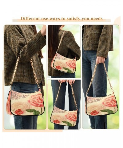 Retro Butterfly Roses Women's Handbags Tote Crossbody Bag Purse Ladies Shoulder Bag Hobo Handbag $12.30 Totes