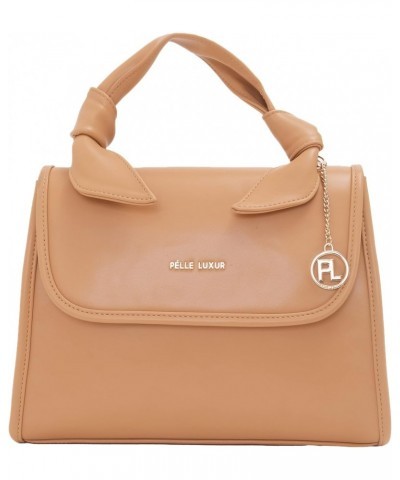 PU Boomer Medium Satchel Bag | Ladies Purse Handbag | Tan $58.74 Satchels