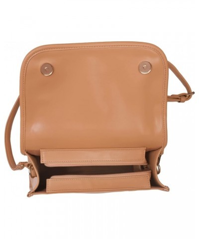 PU Boomer Medium Satchel Bag | Ladies Purse Handbag | Tan $58.74 Satchels