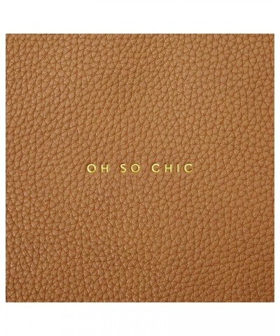 Oh So Chic Womens Vegan Leather Sentiment Slim Perfect Pouch Tan $16.50 Clutches