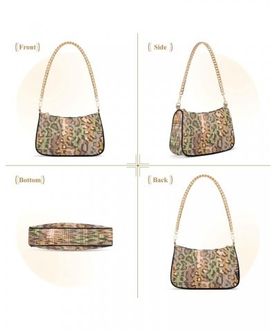 Crossbody Bags for Women Colorful Leopard Animal Skin Small Handbags Shoulder Bag Purse Evening Bag Satchels with Chain Strap...