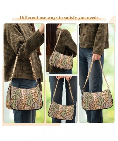 Crossbody Bags for Women Colorful Leopard Animal Skin Small Handbags Shoulder Bag Purse Evening Bag Satchels with Chain Strap...