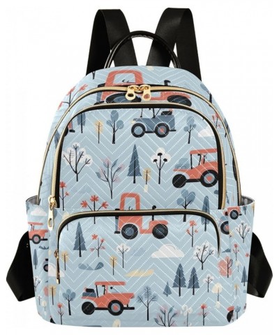 Cute Little Truck and Tractor Woman's Backpack, Women Daypack Purse, Backpack for Adults, M Cute Little Truck and Tractor-1 M...