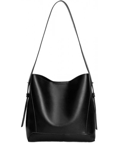 Bucket bag large-capacity bucket bag special-interest design shoulder tote bag large capacity Black $34.37 Totes