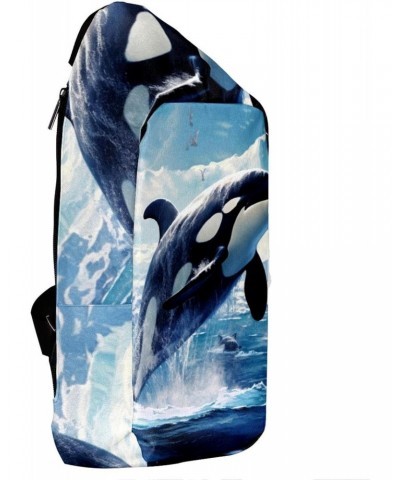 Crossbody Bags for Women,Crossbody Bag Men,Small Sling Bag,Antarctic Ocean Whale,Crossbody Purse $16.63 Crossbody Bags