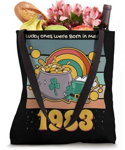 St Patricks Day Birthday Shirt, Born Lucky in March 1983 Tote Bag $15.54 Totes