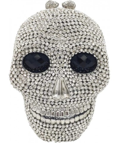 Halloween Novelty Skull Clutch Women Evening Bags Party Cocktail Crystal Purses and Handbags (Big,Silver) Colorful Ab $61.82 ...