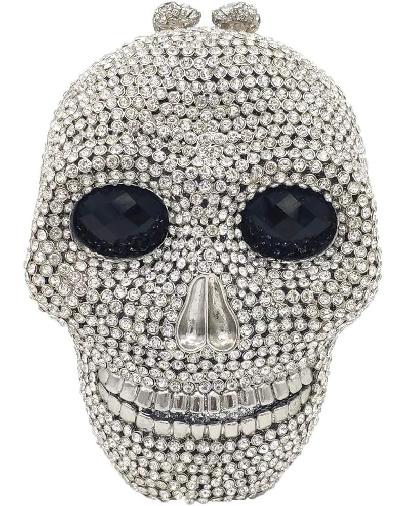 Halloween Novelty Skull Clutch Women Evening Bags Party Cocktail Crystal Purses and Handbags (Big,Silver) Colorful Ab $61.82 ...