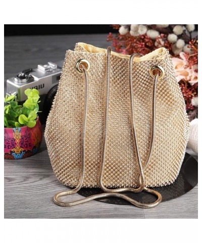 Women's Luxury Handbag Full Rhinestones Fashion Evening Clutch Bags Shining Gold $11.00 Evening Bags