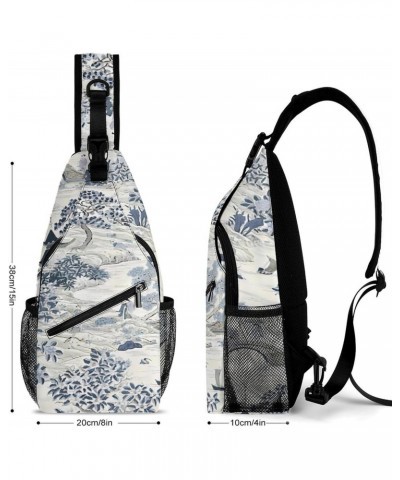 Chinoiserie Ancient Folk Art Sling Bags Men And Women Shoulder Backpack Chest Bag Cross Body Chest Sling Backpack. $14.51 Bac...