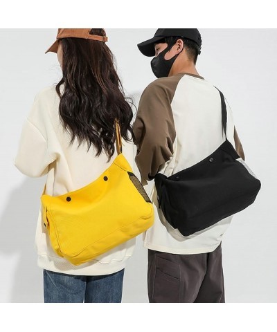 Womens Totes Shoulder Bag Hobo Canvas Tote Bag Handbag Retro Bag Solid Color Candy Color Yellow $15.11 Totes