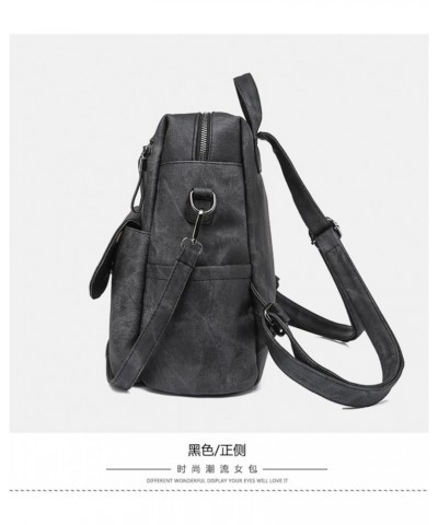 Large Backpack for Women Retro Leather Purse Multi-functional Daypack Shoulder Bag Office Kihaki $26.11 Backpacks