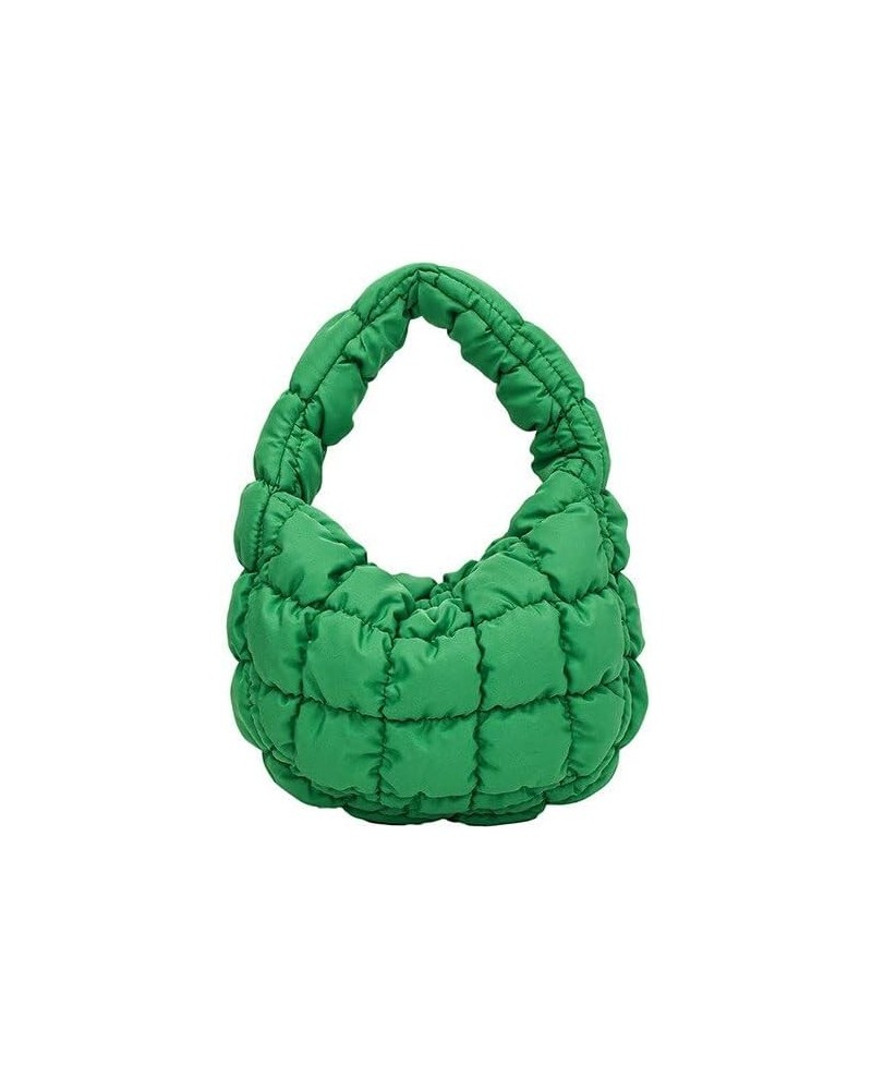 Quilted Shoulder Bags for Women Designer Pleated Cloud Bag Mini Famle Versatile Small Handbag Women's Cross Bag Tote Green $1...